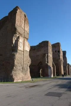 Caracalla baths in rome Stock Photos