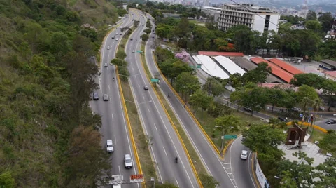 Caracas road from cable car Stockbeeldmateriaal 32141076