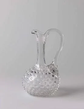 Carafe with bubble pattern. Lightly inserted soul. Bulb body, blown in the... Stock Photos