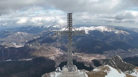 Caraiman Cross Stock Footage 264070120