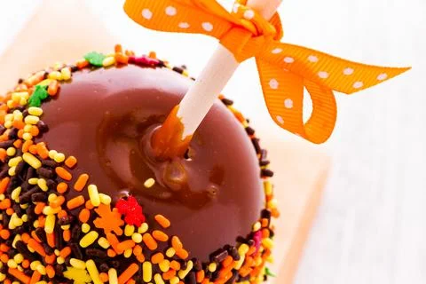 Caramel apple Stock Photos