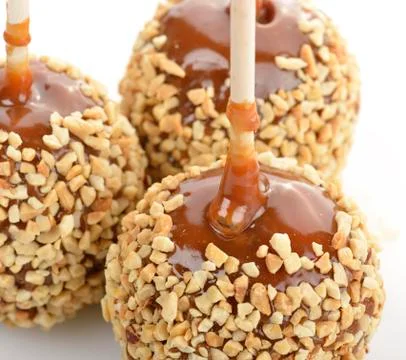 Caramel apples Stock Photos