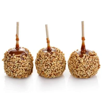 Caramel apples Stock Photos