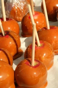 Caramel apples Stock Photos