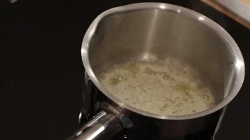 Caramel Browning in a Saucepan Stock Footage 85854907