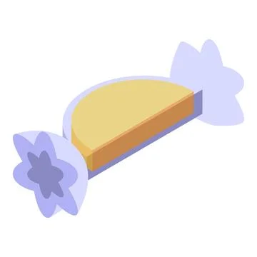 Caramel candy with blue wrapper wrapped up and ready for eating Stock Illustration