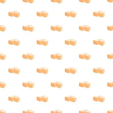 Caramel candy cubes creating seamless pattern wallpaper Stock Illustration