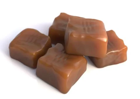 Caramel candy isolated on a white background Stock Illustration