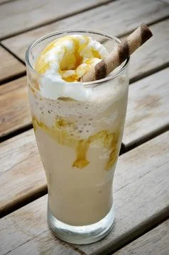 Caramel Choco Float Drink Foto stock