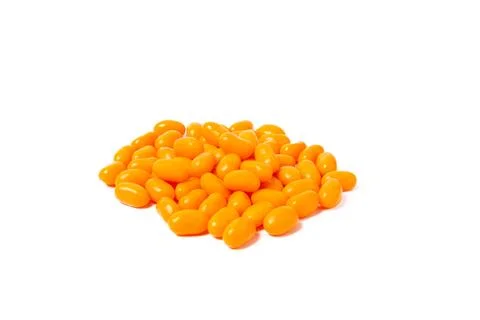 Caramel corn candy isolated on white background. Stock Photos