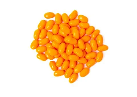 Caramel corn candy isolated on white background. Stock Photos