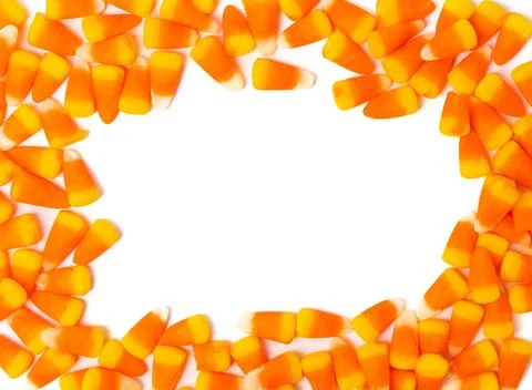 Caramel corn candy isolated on white background. Stock Photos