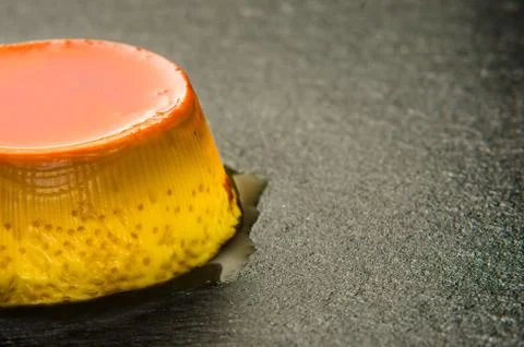 Caramel custard Fotos Stock