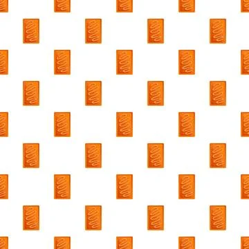Caramel dessert candy cookie pattern background Stock Illustration
