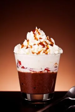 Caramel dessert Stock Photos