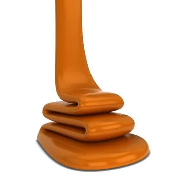 Caramel dripping Stock Illustration