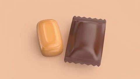 Caramel hard candies Stock Footage 335826846