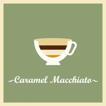 Caramel macchiato Stock Illustration