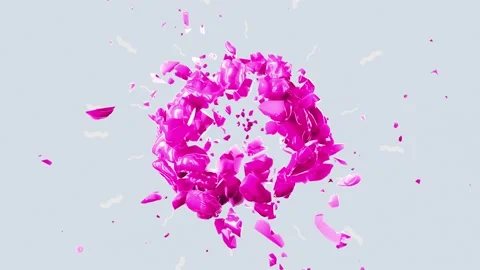 Caramel pink brain is explode Stock Footage 151349660