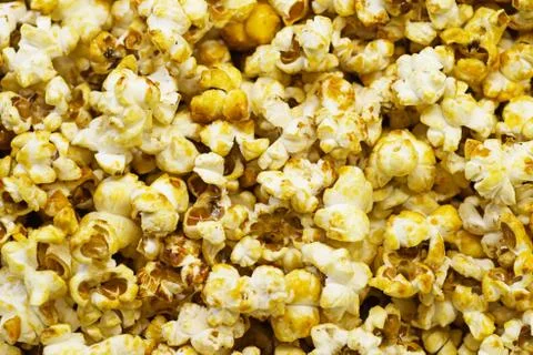 Caramel Popcorn Background Stock Photos