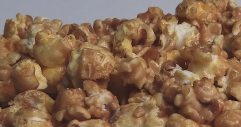 Caramel Popcorn - Caramel Corn - Falling Pieces Stock Footage 87265530