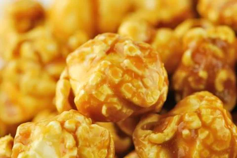 Caramel popcorn Stock Photos