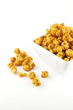 Caramel popcorn Stock Photos