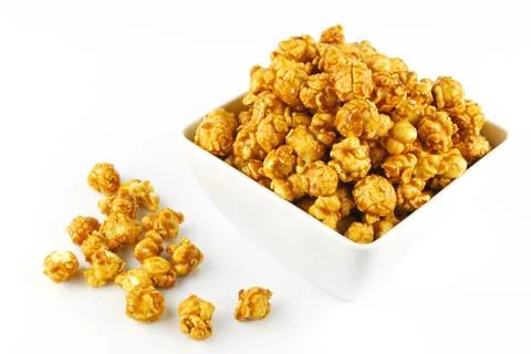 Caramel popcorn Stock Photos