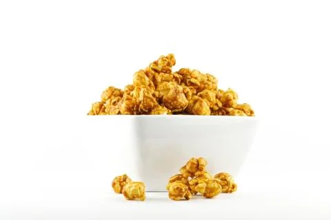 Caramel popcorn Stock Photos