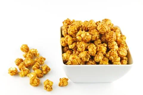 Caramel popcorn Stock Photos