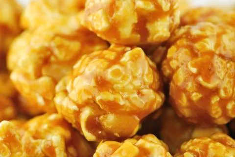 Caramel popcorn Stock Photos