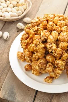 Caramel popcorn Stock Photos