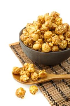 Caramel popcorn Stock Photos