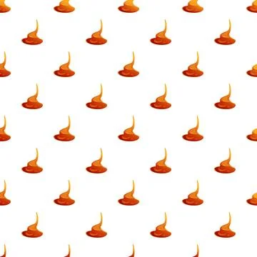 Caramel sauce drops seamless pattern repeating background Illustrazione stock
