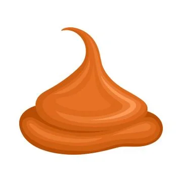 Caramel sauce on white background. Vector illustration. Illustrazione stock