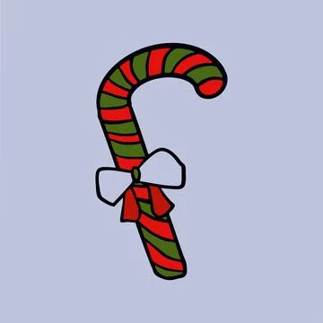 Caramel on a stick is festive Stock Illustration