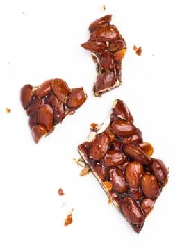 Caramelized almonds Stock Photos