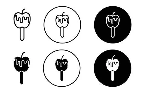 Caramelized apple icon Stock Illustration