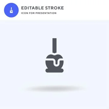 Caramelized Apple icon vector, filled flat sign, solid pictogram isolated on Illustrazione stock