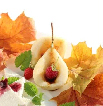Caramelized pear Stock Photos