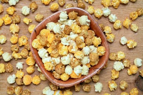 Caramelized popcorn Stock Photos