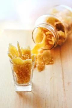 Caramelized stem ginger Stockfoto's