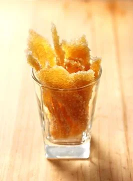 Caramelized stem ginger Stock Photos