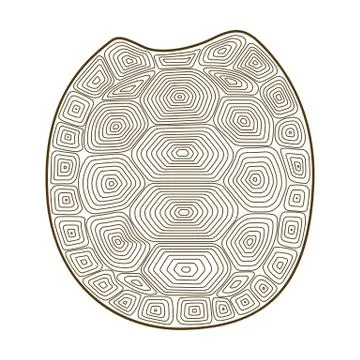 Carapace turtle Zen Tangle. Coloring book with shell tortoise. Stock Illustration