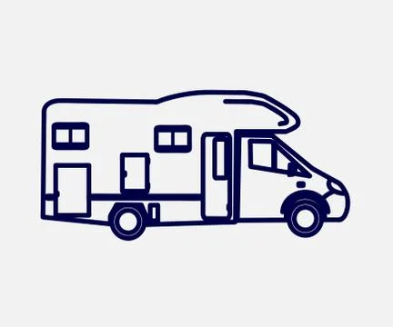 Caravan on the background. Symbol. Vector. Stock Illustration