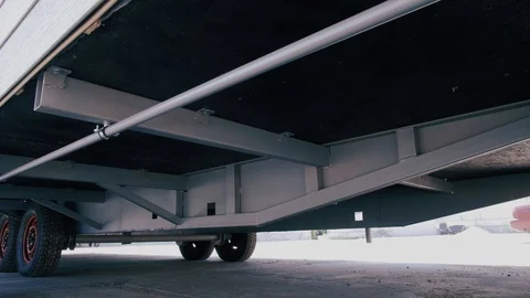 Caravan, bottom view. Wheels Caravan Video stock 99632292