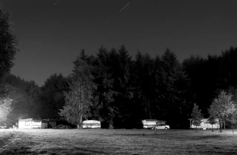 Caravan camping - germany Stock Photos