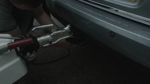 Caravan Hitched to a Car Stock Footage 260323743