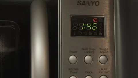 Caravan microwave Stock Footage 260323358