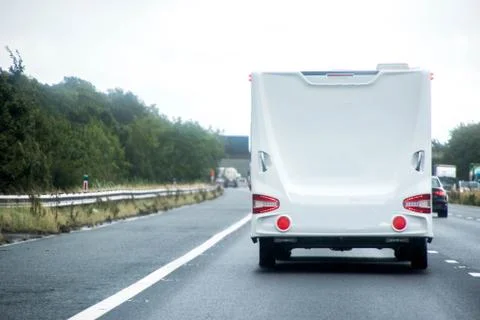 Caravan On The Road Stock Photos
